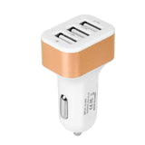 5 Colors 3 USB Port Phone Charger Car Charger Adapter 12V 24V to 5V Fast Charge USB 2.1A 2A 1A for Car Smart Phone GPS