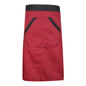 Unisex Short Waist Apron with Pocket Kitchen Cooking Baking Bust Apron for Chef Waiter