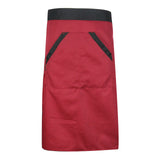 Unisex Short Waist Apron with Pocket Kitchen Cooking Baking Bust Apron for Chef Waiter