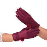 High Quality Feitong Women Velvet Warm Glove Soft Wrist Thick Mitten Driving Full Finger TouchScreen Glove#3