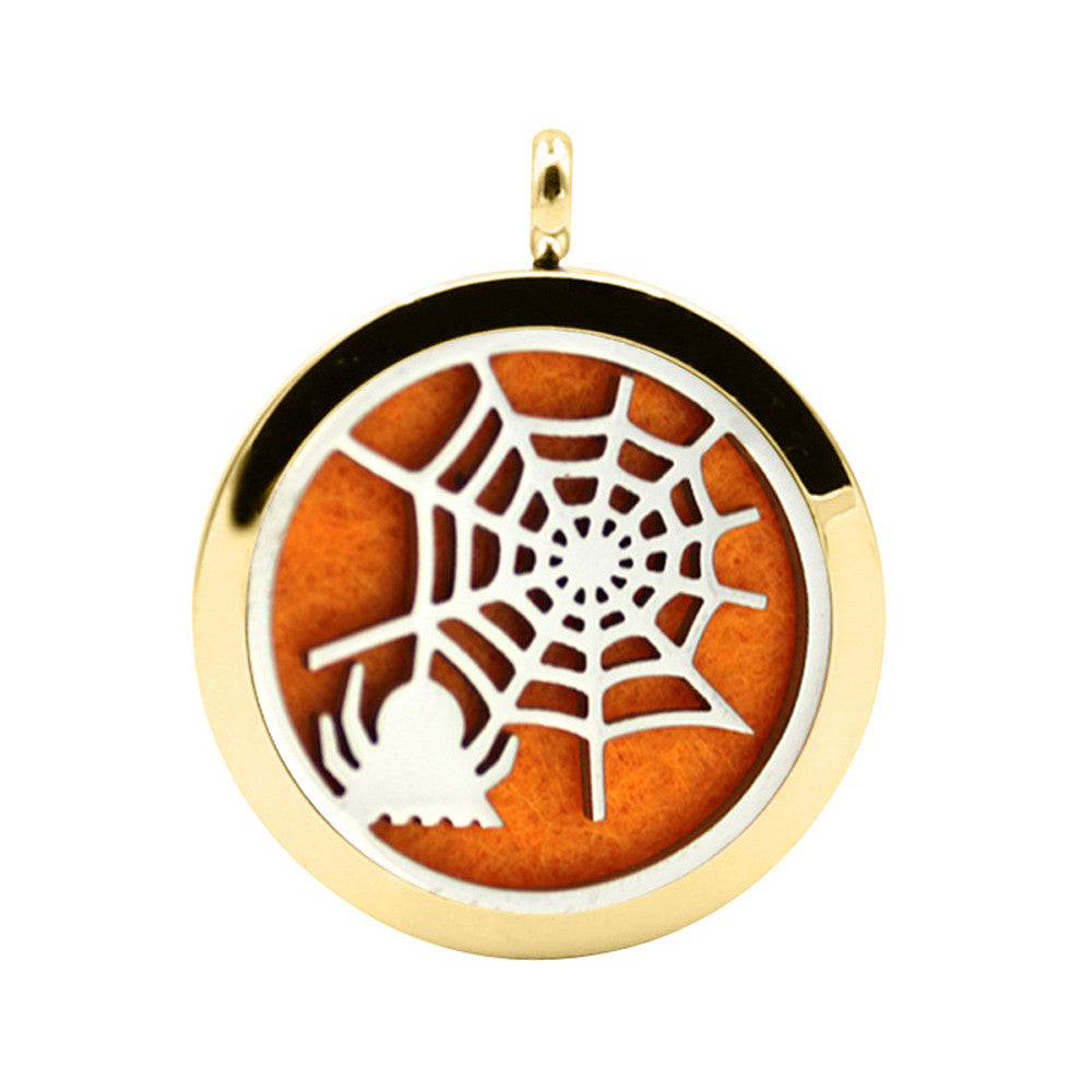 Halloween Locket Necklace Aromatherapy Fragrance Essential Diffuser Pendant