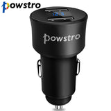 Powstro 5V 3.4A Dual USB Car Phone Charger Digital LED Display Monitor Aluminium Alloy Phone Charger Adapter For iPhone 8 7