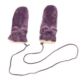 FEITONG Winter Women Velvet Warm Glove Soft Wrist Thick Full Finger High Quality Screen Halter Neck Bowtie Gloves & Mittens#3