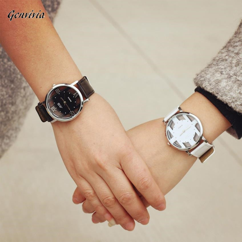 GENVIVIA Unisex Men Women Quartz Analog Wrist Watch Watches mens and womens watch sets guest watches for woman Waterproof