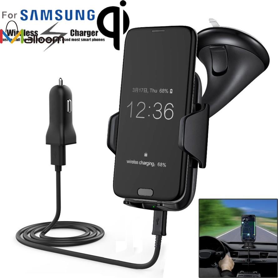 2016 Gift Sale Qi Wireless Charger Charging Car Mount Holder for Samsung Galaxy S7 Note 5