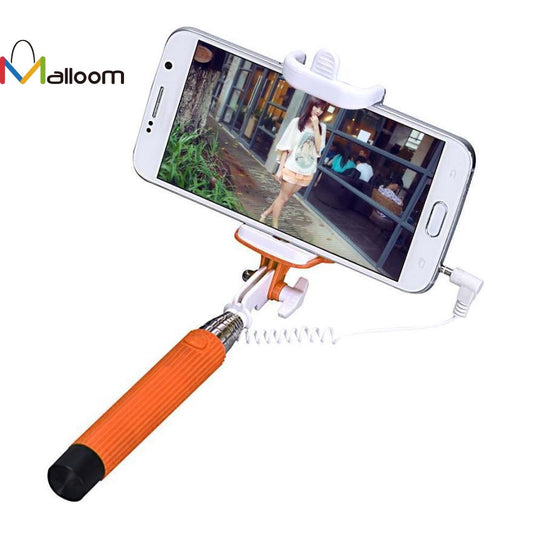 Wired Selfie Stick Handheld Monopod Extendable Handheld Self-Pole Tripod Monopod Stick For Smartphone for iPhone Samsung Selfie