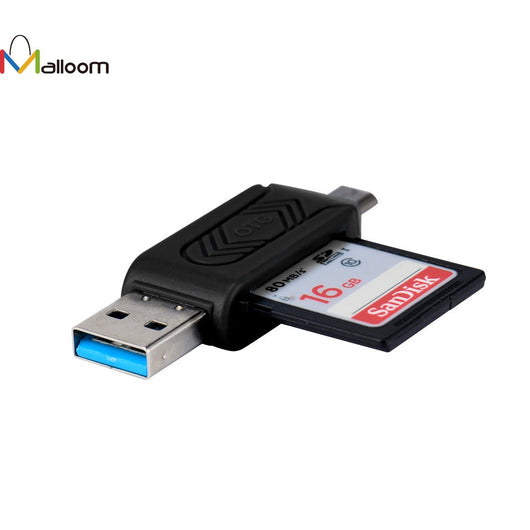 2pcs/lot Portable MINI Card Reader USB 2.0 OTG Micro SD/SDXC TF Card Reader Adapter U Disk#20