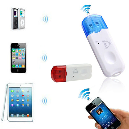 Wireless USB Bluetooth Stereo Audio Music Receiver Adapter For iPhone