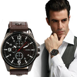 Men's Sports Quartz Watches Mens Watches Luxury Leather Wristwatches