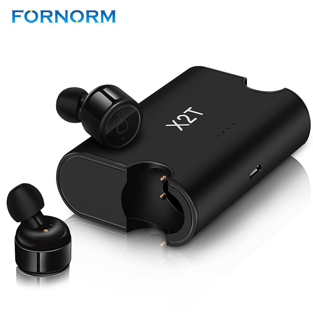 X2T Mini Wireless Bluetooth 4.2 Earphone Binaural Portable Stereo In-Ear Earbuds Rechargeable Charger Box for IPhone Samsung