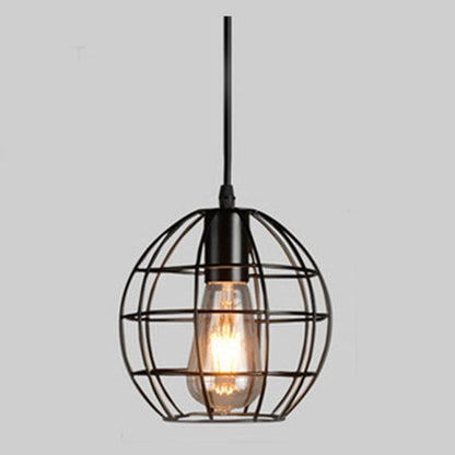 Vintage Industrial Retro Pendant Lamp Edison Light E27 Holder Iron Restaurant Bar Counter Attic Bookstore Cage Lamp