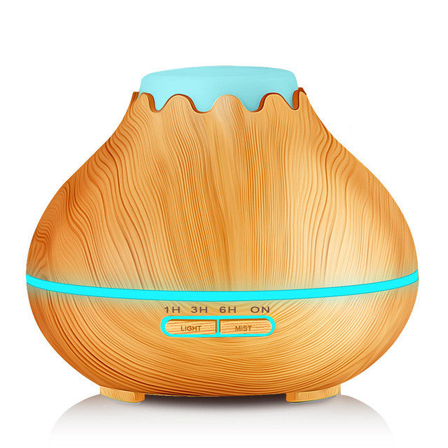 400ml Air Humidifier Essential Oil Diffuser Aroma Lamp Aromatherapy Electric Aroma Diffuser Mist Maker for Home-Wood