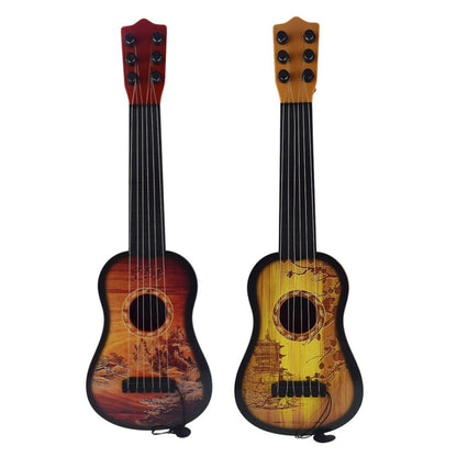 43cm Children Guitar 6-String Ukulele With Adjustable Tuners And Chinese Style Pattern Educational Musical Instrument