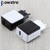 Powstro QC2.0 Quick Charger USB Mobile Phone Charger QC2.0 Wall Charger 2.5A 18W Travel Adapter Fast Charging For Samsung Sony