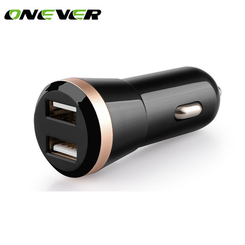 Car Charger Dual USB Fast Car Phone Charger for iPhone/Xiaomi/Samsung/Meizu blue light adapter DC 12-24V 2.4A