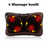 Electric Infrared Heating Kneading Neck Shoulder Back Waist Body Spa Massage Pillow Car Chair Shiatsu Massager Relaxation Device