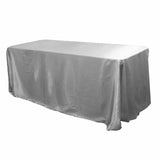 5pcs rectangle Satin Tablecloth Table Cloth Cover Wedding birthday party Christmas Banquet hotel Restaurant Decoration whi white