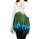 Womens Long Sleeve Knitted Round Neck Tassels Pullover Jumper Sweater Top