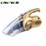 Onever 4 in 1 Wet/Dry Portable Car Vacuum Cleaner 12V 120W Tire Inflator Tire Pressure Gauge & LED Light Tire inflatable Pump
