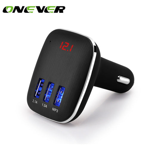 Onever Bluetooth FM Transmitter Wireless MP3 Player Radio Transmitter Car Charger with 3.1A HandsFree Bluetooth Car Kit