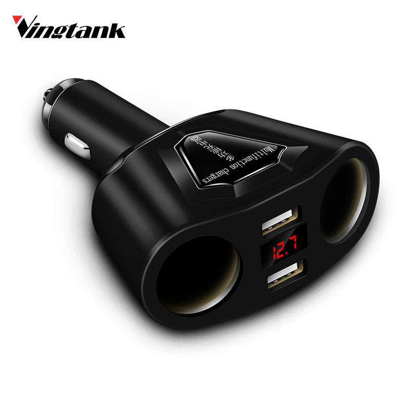 Car Charger Cigarette Lighter 2-Ports USB Charger Car-Charger Mobile Phone Universal Socket Adapter Charge