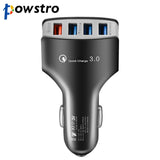 Powstro QC3.0 Car Charger Fast Quick Mobile Phone Charger Adapter 4 Port USB Car Charger Adapter Universal For iPhone Samsung