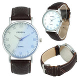 Geneva Men Blue Ray Glass Quartz Analog Wrist Watch Watches