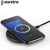 POWSTRO Qi Wireless Charger 10W (max) Fast Wireless Charger Support Heat Dissipation For Samsung Galaxy S8 For iPhone 6 7 Plus X