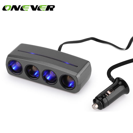 Car Vehicle Cigarette Lighter LED Car Charger For Universal 12V Device Auto Charger For Mobile Phones  120W 4 In1