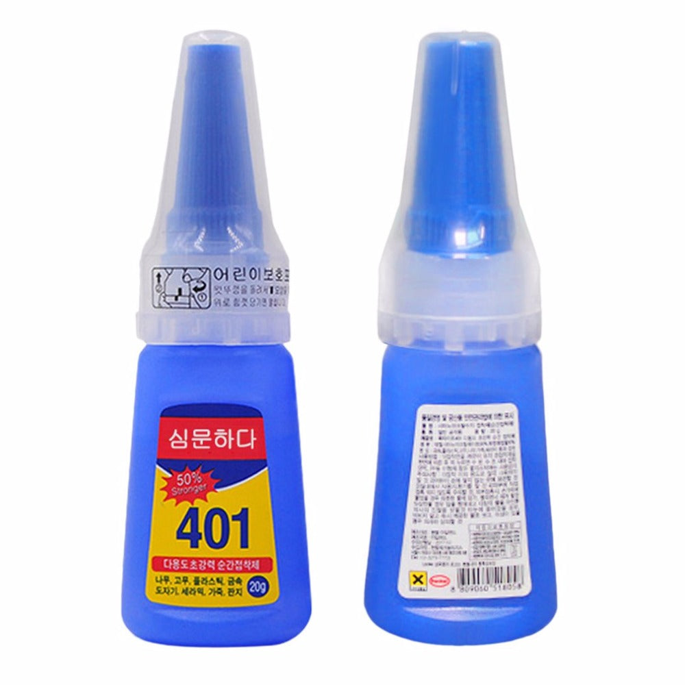 Multifunctional 401 Instant Adhesive 20g Super Strong Liquid Glue Home Office School Nail Beauty Supplies For Wood Plastic New