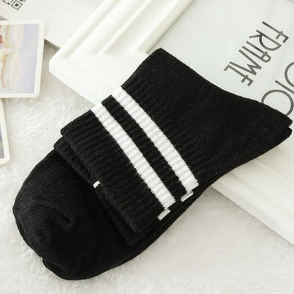 Feitong Creative Lover's Socks Women Men Hip Hop Unisex Harajuku Stripe Cotton Skateboard Sock Comfortable Patchwork Socks