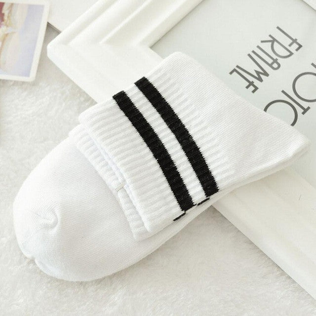 Feitong Creative Lover's Socks Women Men Hip Hop Unisex Harajuku Stripe Cotton Skateboard Sock Comfortable Patchwork Socks