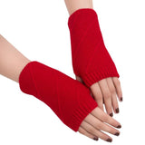 Feitong Winter Gloves Women Mitten Warmer Fingerless Girl Knitted Arm Gloves Soft Female Outdoors Winter Knitting 11 Colors#3