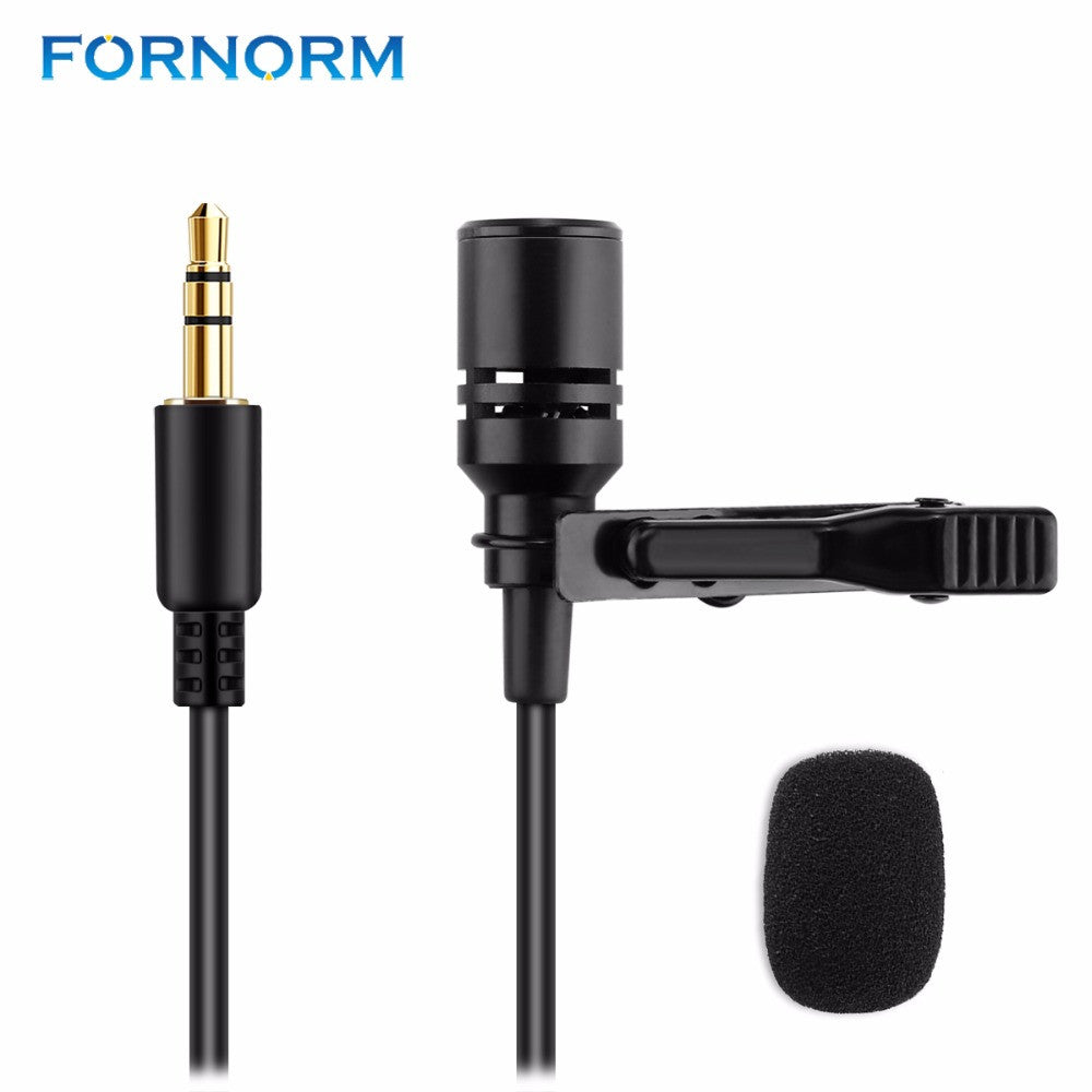 Mini Microphone Portable 3.5mm Plug Microphone with Tie Lapel Lavalier Clip On Microphone for Lectures Teaching Interview for PC