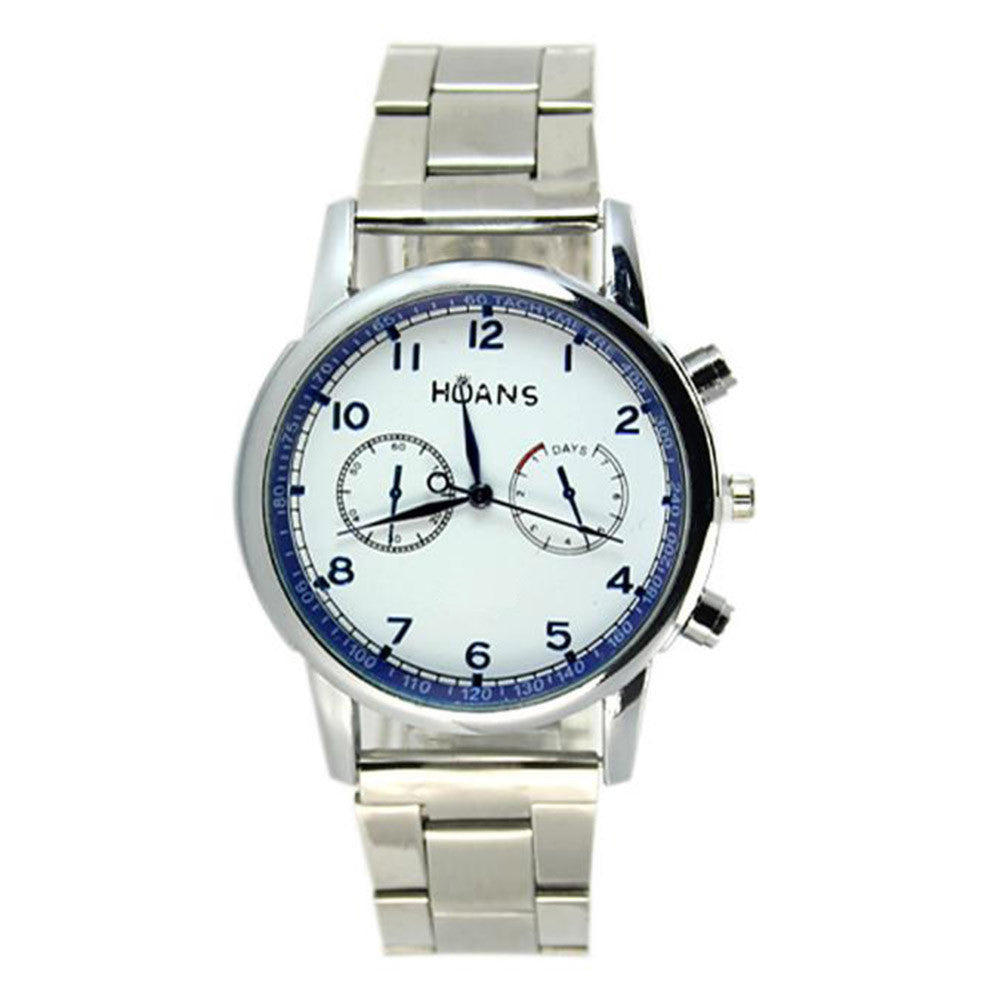 Men Women Contracted Fashion Watches Steel Band Watches