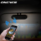 Onever Wireless Bluetooth Car Kit Speakerphone Handsfree Sunvisor In-Car Speaker music Player for SmartPhone with Car Charger