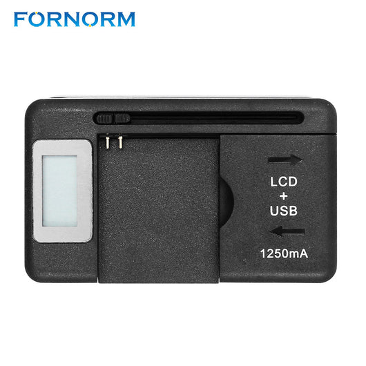 FORNORM  Mobile Universal Battery Charger LCD Indicator Screen For Cell Phones USB Charger Battery From 32mm-47mm