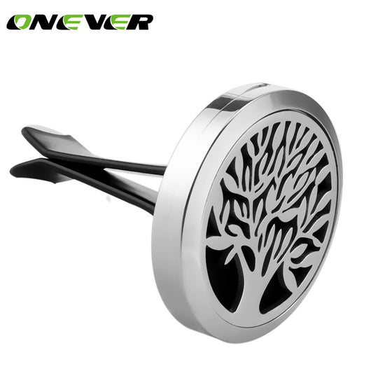 38mm Stainless Steel Magnet Car Air Vent Freshener Diffuser Clip-on Aromatherapy Essential Oil Fragrance Diffuser Air Purifier