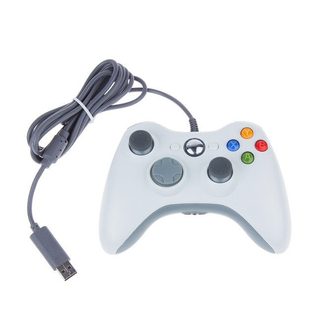 FORNORM Wired USB Gamepad Game Controller Joystick For Microsoft Xbox 360 WII PS3 Slim PC Windows High Quality Black And White