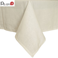 White Linen Tablecloth Rectangular Solid Color Dustproof Table Cloth for Hotel Restaurant High Quality Table Covers Hot