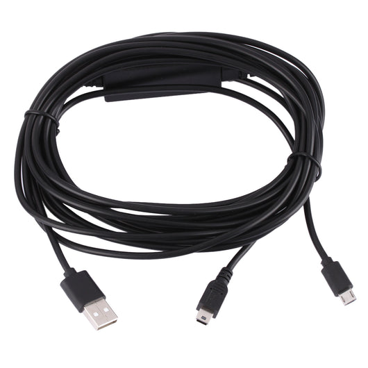 2 in 1 Multiple Universal USB Charging & Play Cable Mini USB and Micro USB Connector Cable for PS4 VR/PS4 with Turning Lamp