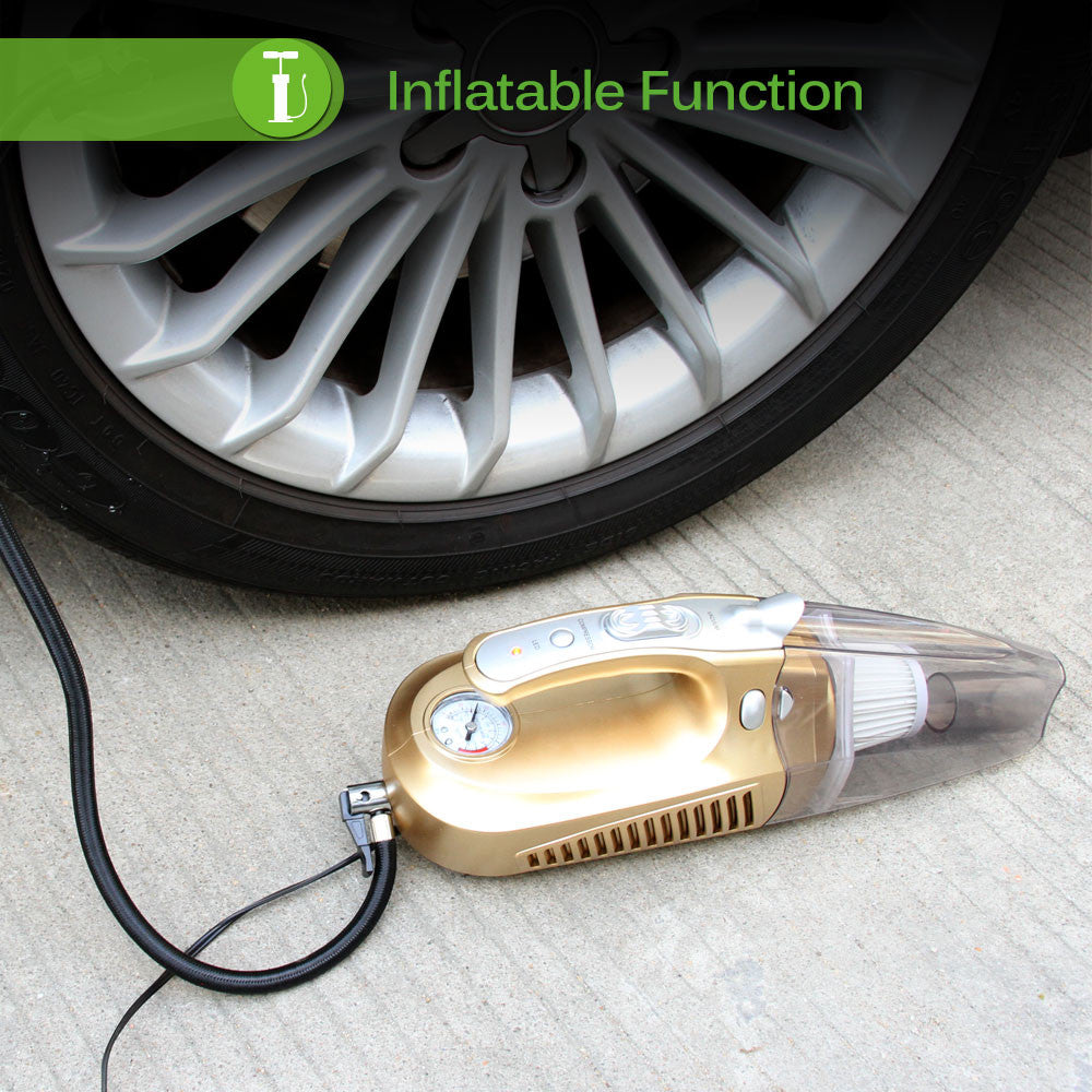 Vingtank car air compressor tyre inflator infaltion pump 120W handheld 12v car vacuum cleaner auto portable dust brush for car