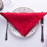 6pc/lot 46x46cm Embroidered Flower Wedding Table Napkins Cloth Polyster Cotton Satin Wedding Table Decoration Pink Yellow Red