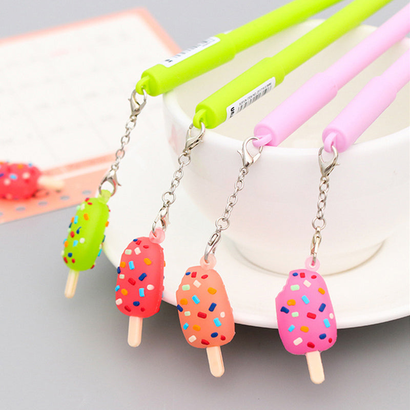 2 pcs/lot Kawaii Ice cream gel pen cute pens canetas material escolar stationery papelaria school office supplies