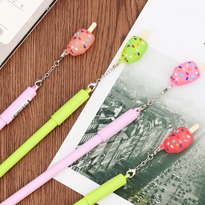 2 pcs/lot Kawaii Ice cream gel pen cute pens canetas material escolar stationery papelaria school office supplies