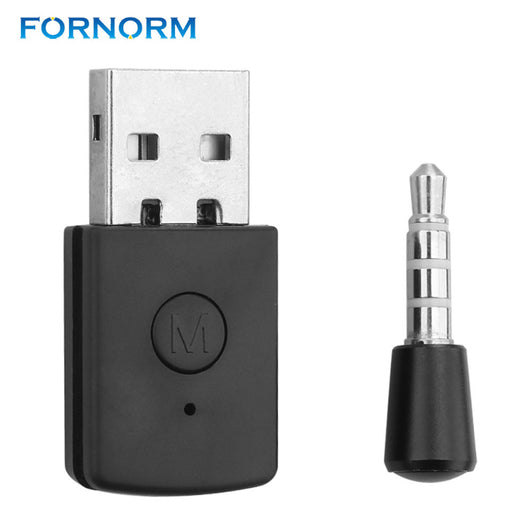 FORNORM 3.5mm Wireless Dongle Bluetooth4.0 Receiver for PS4 Male to Female USB Adapter Stable Performance for Bluetooth Headsets