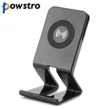 Powstro QI Standard Wireless Charger 5V 1A Output Phone Charger Adapter Stand Style For Samsung S7 S7 Edge Note5 for Huawei W3