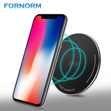 Fornorm Wireless QI Quiky Charger Universal Ultra Slim Free Charger for Samsung IPhone 8X