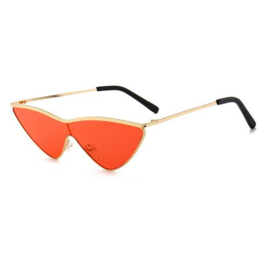 ROYAL GIRL Fashion Cat Eye Sunglasses for Women Metal Small Triangle Frame Shades UV400 SS680