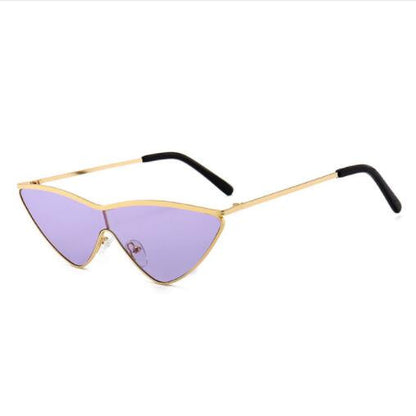 ROYAL GIRL Fashion Cat Eye Sunglasses for Women Metal Small Triangle Frame Shades UV400 SS680